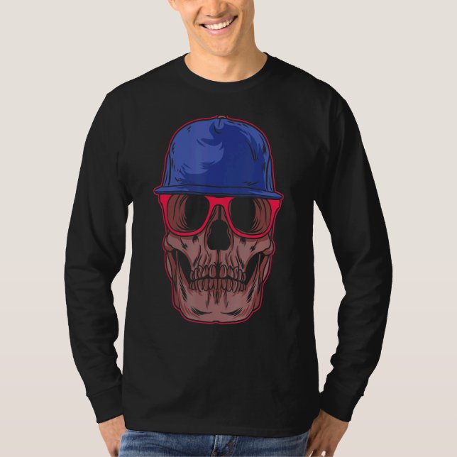 Camiseta Guay gótico Nerd Skull Weird Introvert Geek Dork A (Anverso)