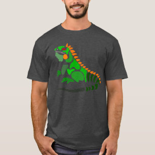 Camiseta Guay Graciosa Artsy Green Iguana Resumen Arte 