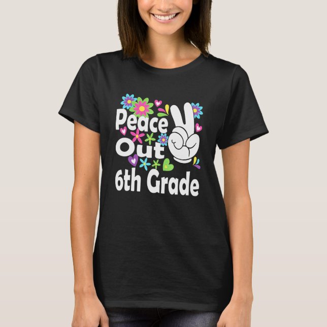Camiseta Guay graduado de 6° grado de Peace Out (Anverso)