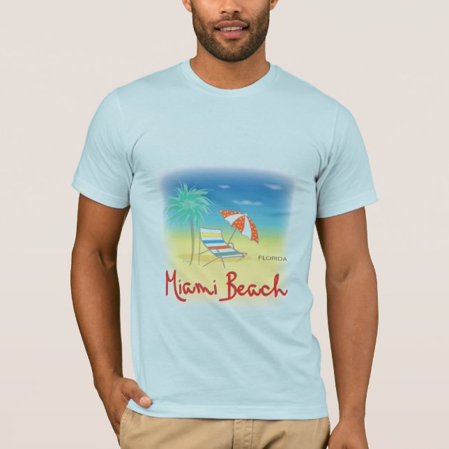 Camiseta Guay gráfico de Miami Beach Florida Palms (Anverso)