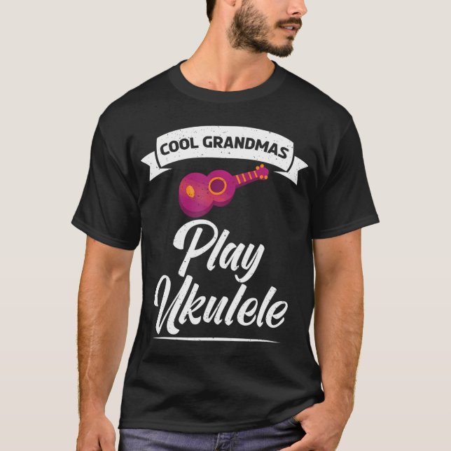 Camiseta Guay Grandmas play Ukulele Uke Music Ukulele (Anverso)