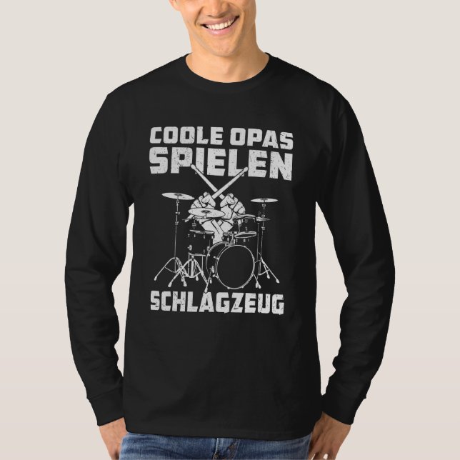 Camiseta Guay Grandpa Play Drum Kit Pensioner Hobby Senior (Anverso)