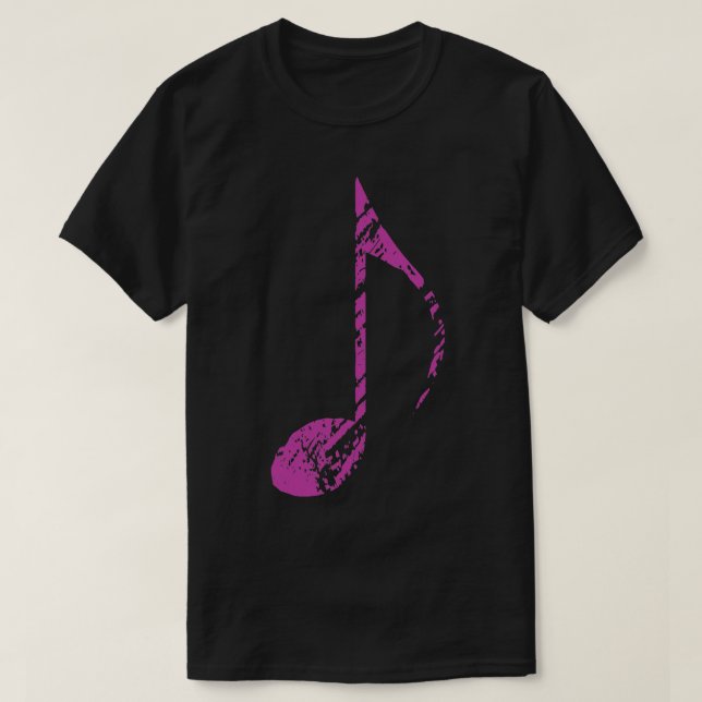 Camiseta Guay Grunge Music Note Purple (Diseño del anverso)