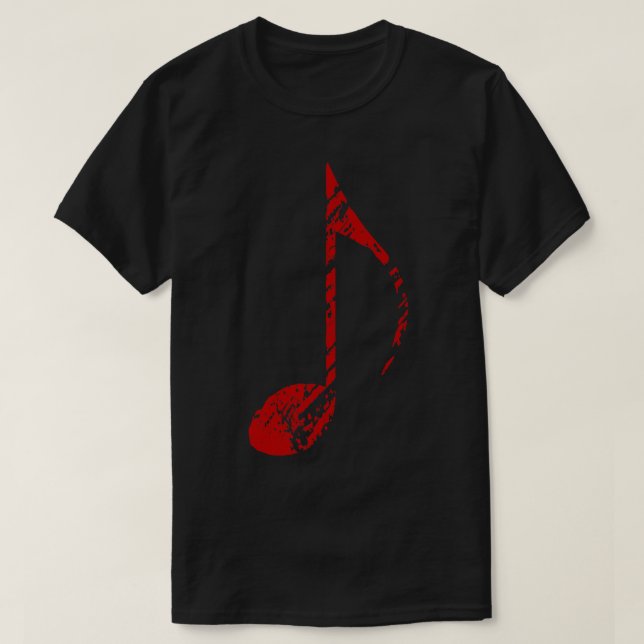 Camiseta Guay Grunge Music Note Red (Diseño del anverso)