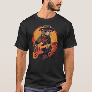 Camiseta Guay Guitarist Rat con guitarra eléctrica para niñ
