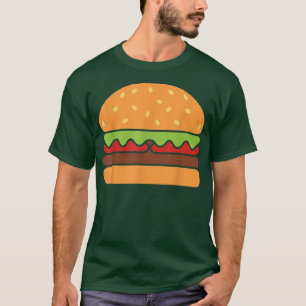 Camiseta Guay Hamburger Art Men Mujeres Burger Minimalista 