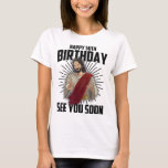 Camiseta Guay Happy 50th Birthday Gift Gracioso Jesús te ve<br><div class="desc">Guay Happy 50th Birthday Gift Gracioso Jesús te vio pronto mordaza</div>