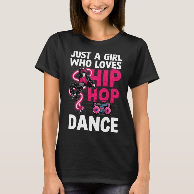 Camiseta Guay Hip Hop Art Para Mujeres Chicas Adolescentes  (Anverso)