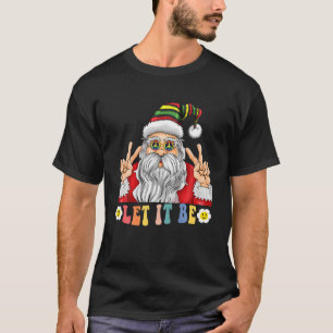 Camiseta Guay Hippie Fashion Santa Claus Peace Sign Christm