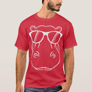 Camiseta Guay Hippo DesignCute Hippopótamo W Sunglass