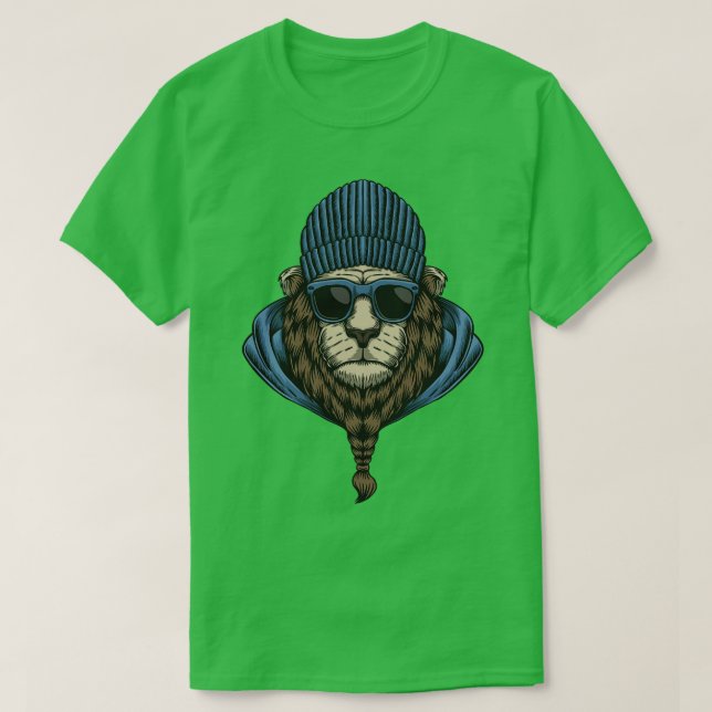 Camiseta Guay Hipster Lion Head (Diseño del anverso)