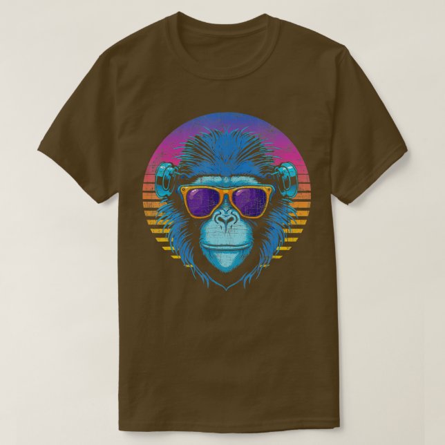 Camiseta Guay Hipster Monkey Primate Jungla Safari Zoo Anim (Diseño del anverso)