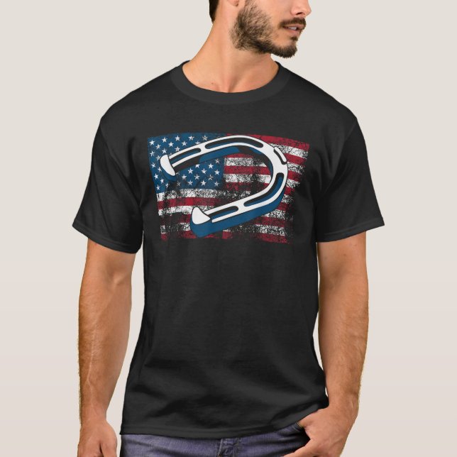 Camiseta Guay Horseshoe lanza la bandera de EE.UU. Funny US (Anverso)