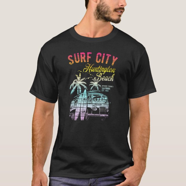 Camiseta Guay Huntington Beach Surf City Sunset Sur (Anverso)
