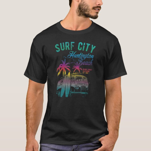 Camiseta Guay Huntington Beach Surf City Sunset Sur (Anverso)