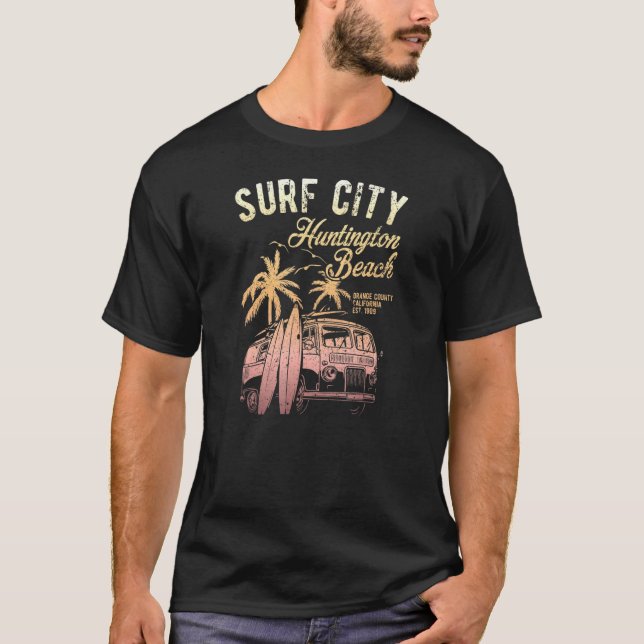 Camiseta Guay Huntington Beach Surf City Sunset Sur (Anverso)