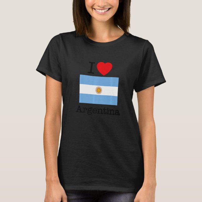 Camiseta Guay I Love Argentina Ilustracion Novedad Graphic (Anverso)