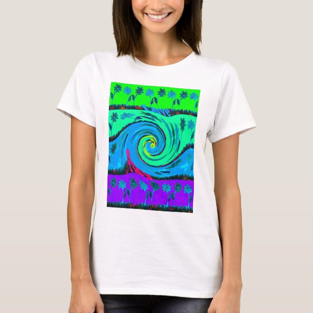 Camiseta Guay I Love Hawaii: Diseño de patrones de arte pop (Anverso)