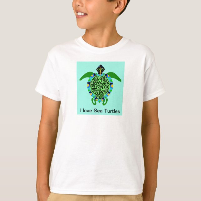 Camiseta Guay I love Sea TURTLES - Gráficos animales marino (Anverso)