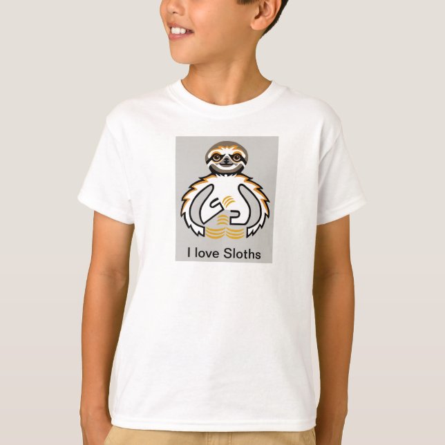 Camiseta Guay I love SLOTHS - Animal graphic - Wildlife (Anverso)
