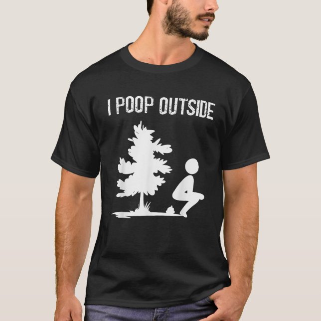 Camiseta Guay I Poop Outside Funny Cam de Pooping masculino (Anverso)