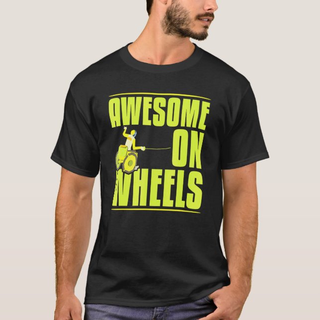 Camiseta Guay Impresionante en las ruedas Paralímpico de cu (Anverso)