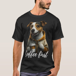 Camiseta Guay Jack Russel Terrier con café y diciendo