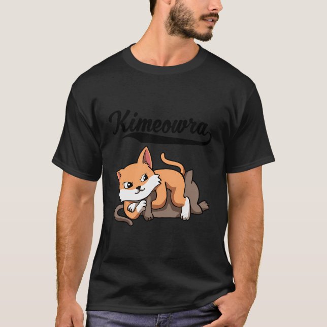 Camiseta Guay Jiu Jitsu Kimura Cute Kawaii Kimeowra Cat Fun (Anverso)