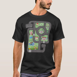 Camiseta Guay juega con dinosaurios el seguimiento de autos