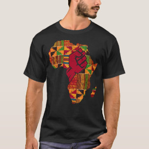 Camiseta Guay Kente Cloe Art Men Women Africa Map Black Po