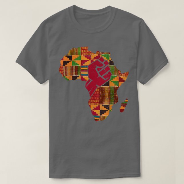 Camiseta Guay Kente Cloe Art Men Women Africa Map Black Po (Diseño del anverso)