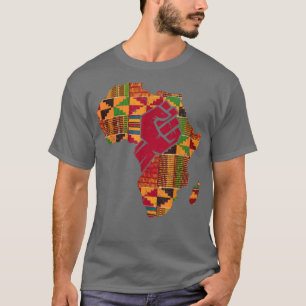 Camiseta Guay Kente Cloe Art Men Women Africa Map Black Po