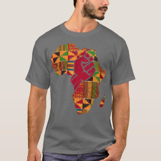 Camiseta Guay Kente Cloe Art Men Women Africa Map Black Po