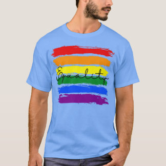 Camiseta Guay Lgbt Bandera del Orgullo Arcoiris Diseño Just