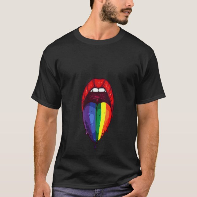 Camiseta Guay Lgbt Orgullo Lip Y Lluvia Graciosa (Anverso)