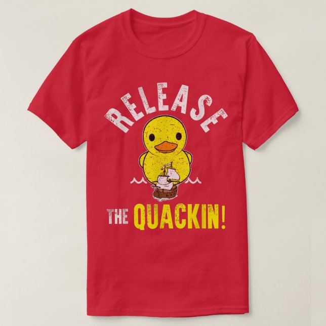 Camiseta GUAY LIBERA EL DATO DE Pato de goma amarillo QUACK (Diseño del anverso)