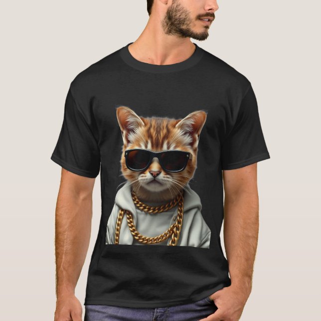 Camiseta Guay, lindo, gato de gangster (Anverso)