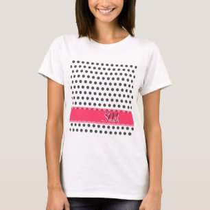 Camiseta Guay lindo trendy monograma gris grandes puntos de