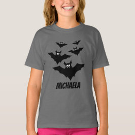 Camiseta Guay lindos murciélagos de Halloween Tu nombre Per