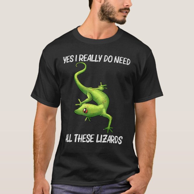 Camiseta Guay Lizard Para Hombres Mujeres Gecko Green Repti (Anverso)