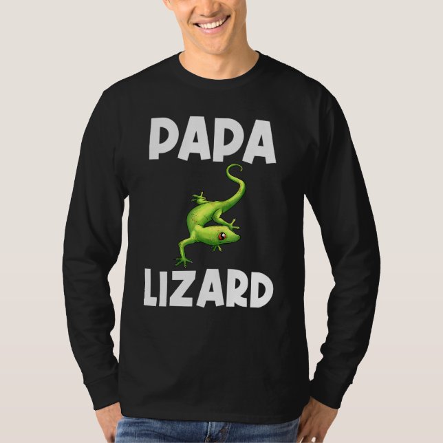 Camiseta Guay Lizard Para Hombres Padre Gecko Green Reptile (Anverso)
