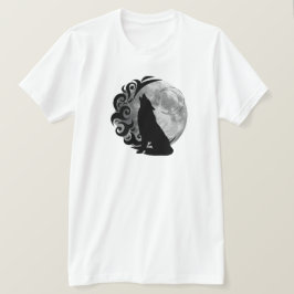 Camiseta Guay Lobo oscuro Black Full Moon Star Retro Magic