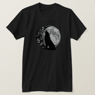 Camiseta Guay Lobo oscuro Black Full Moon Star Retro Magic