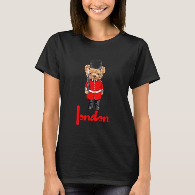 Camiseta Guay London Teddy Bear Ilustracion Gráfico Desi (Anverso)