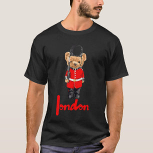 Camiseta Guay London Teddy Bear Ilustracion Gráfico Desi