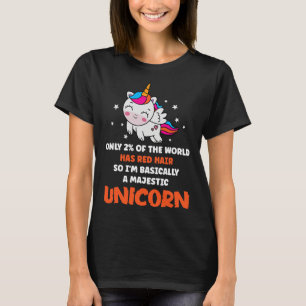 Camiseta Guay Majestic Unicorn Red Hair Fantasy Mythtic Cr