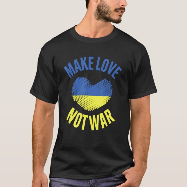 Camiseta Guay Make Love Not War Tee Para Hombres Mujeres 5 (Anverso)