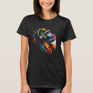 Camiseta Guay Mandrill Monkey Auriculares Navidades de arte