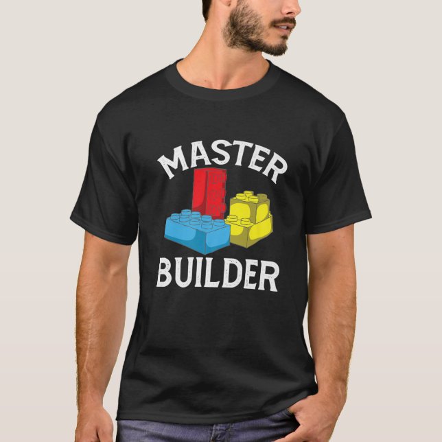 Camiseta Guay Master Builder Funny Building Blocks Gift Men (Anverso)