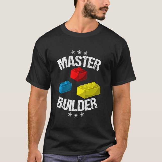 Camiseta Guay Master Builder Funny Building Blocks Gift Men (Anverso)